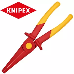 Knipex Long Nose All Plastic VDE Insulated 220mm Pliers Spark Free 98 62 02 - Picture 1 of 5