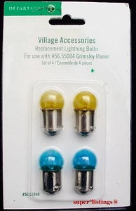 Dept. 56 Replacement Lightning Bulbs S/4 Grimsley Manor Rickety Railroad 52846 - Picture 1 of 7