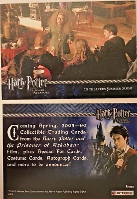 HARRY POTTER THE PRISONER OF AZKABAN PROMO CARD  ARTBOX - Image 1 of 3