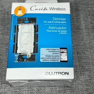 Luces de techo de pared con interruptor atenuador inalámbrico Lutron Caseta PD-6WlC-WH blanco inteligente - Imagen 1 de 8