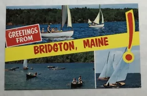 Greetings From Bridgton, Maine Multi-View Postcard (R1) - Picture 1 of 2