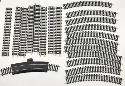 Bachmann Atlas HO Scale Train Railroad Tracks Large Lot Curved Straight Rerailer - Image 1 of 4