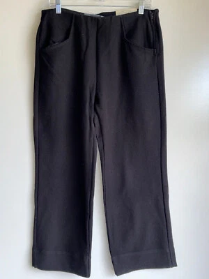 Новый с Ярлыками мягкое окружение широкие ноги полная длина черная сторона молнии брюки ~ маленький средний - Изображение 1 из 4