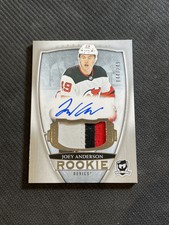 2018-19 UPPER DECK THE CUP JOEY ANDERSON ROOKIE AUTO PATCH SILVER #ed 44/249