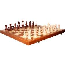 Schach mit Figuren, Nr. 122B aus Holz, Schachspiel 30x30x2,5 cm