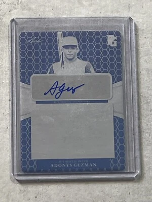 2021 Leaf Perfect Game Adonys Guzman SP Black Print Plate RC Auto 1/1 #PA-AG1 - Image 1 of 2