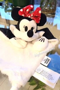 Pottery Barn Kids MINNIE MOUSE Baby Lovey Security Blanket Knotted Corners PBK - Picture 1 of 10