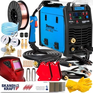 Fully Synergistic Sherman MIG MAG Welding Machine Aluminum 3 in 1 Set - TIG MMA 200A IGBT - Picture 1 of 8