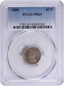1888 Three Cent Nickel PR65 PCGS - Picture 1 of 2