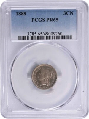 1888 Three Cent Nickel PR65 PCGS - Image 1 of 2
