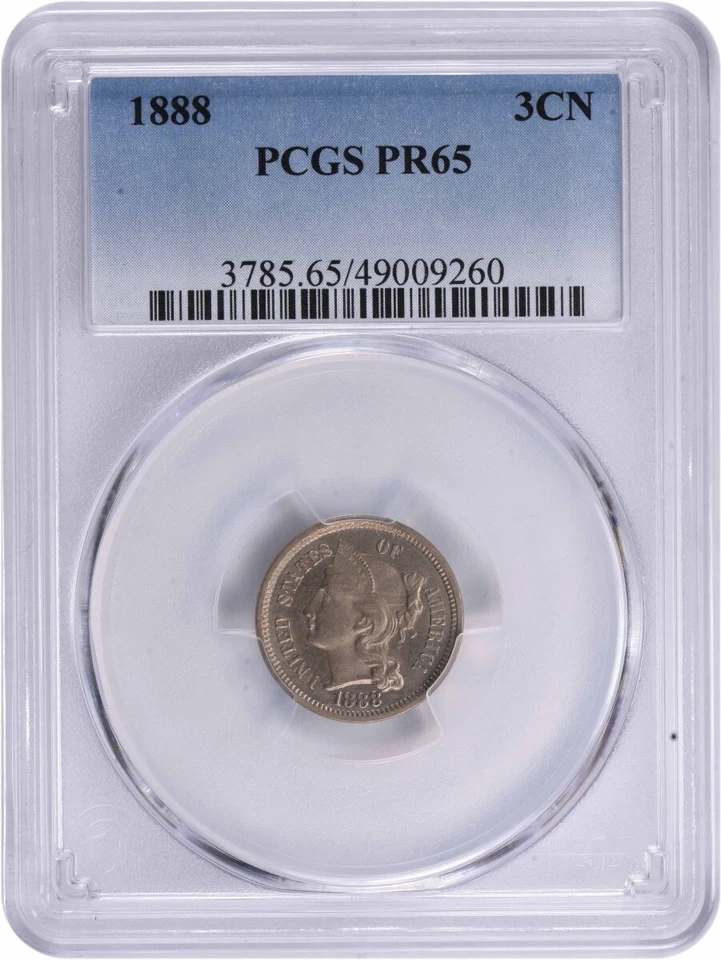 1888 Three Cent Nickel PR65 PCGS - Image 1 of 2
