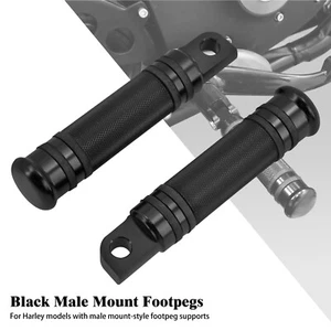 2 Pcs Male Mount Foot Pegs Rest Fit For Harley Touring Sportster XL Softail Dyna - Picture 1 of 10
