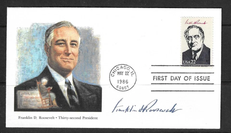 United Sates Presidents -  Franklin D. Roosevelt  - FDC . Fleetwood cachet - Image 1 of 1