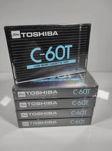 5 x TOSHIBA C-60T Blank Audio Cassette 1973-76 Tapes Sealed New items - Picture 1 of 11