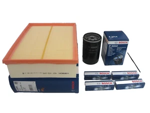 Audi A4 2.0 Petrol Service Kit Oil Air Filter Spark Plugs 2000 to 2008 BOSCH - Picture 1 of 4