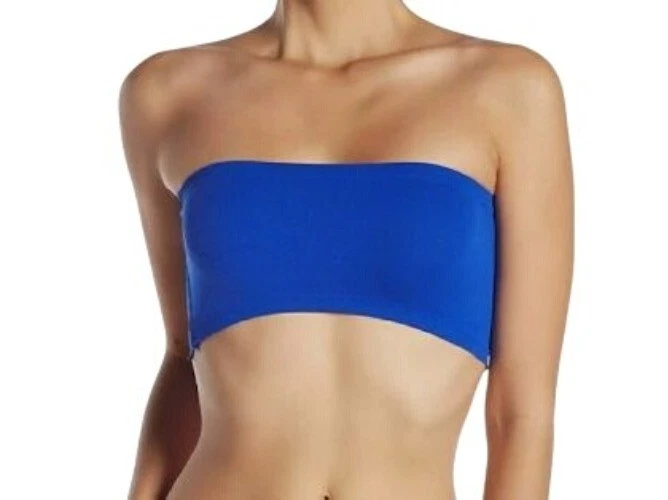 People Intimately Nina Bandeau Bra Strapless Size Small Blue Flame