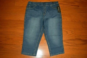 Lane Bryant - Pull-On TOTALLY CROPPED Stretch Blue Jeans - Women Size 22 - NWT - Picture 1 of 6
