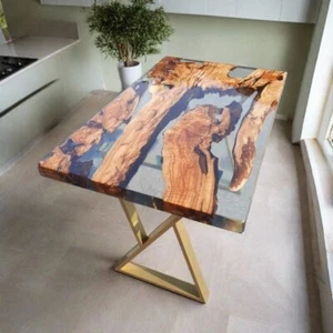 Mesa de comedor transparente de resina epoxi hecha a mano para el hogar, mesa de centro, mesa de centro - Imagen 1 de 7