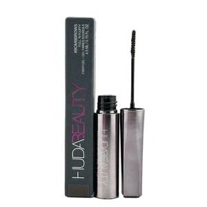 🤎 HUDA BEAUTY BOMBBROWS Full N Fluffy Fiber Gel ~ 6 Rich Brown ~ 0.15 fl oz NIB - Picture 1 of 3