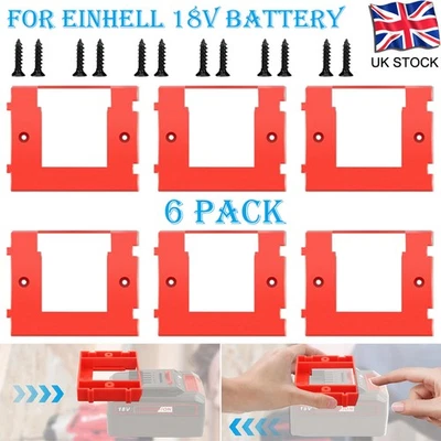 6x Battery Holder Wall Mount Battery Dock Holder for Einhell Power X-Change 18V