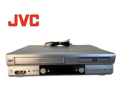 JVC HR-XVC1U DVD VCR Combo VHS Player W/Cables Hi-Fi (TESTED) Works - Image 1 of 4
