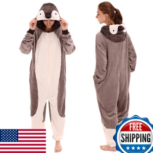COSUSKET Costume Halloween Body Pinguino Flanella Unisex Adulto - Foto 1 di 8