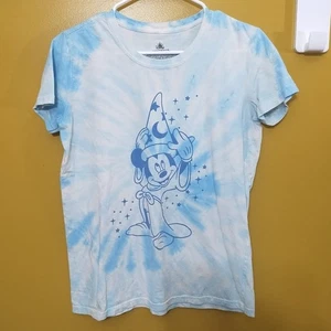 Disney Wizard Mickey blau Batik Baumwolle T-Shirt XS - Bild 1 von 3