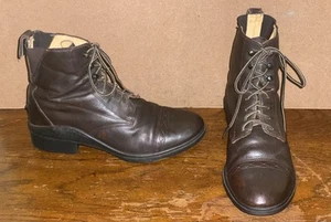 Ovation Quantum Size 41/ US 10 Ladies Lace Up Paddock Riding Brown Leather Boots - Picture 1 of 18