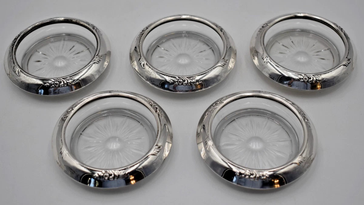 Frank M. Whiting Antique US Sterling Silver Dishes & Coasters for