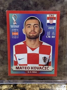 Panini 2022 Qatar World Cup MATEO KOVACIC Red Parallel Sticker CRO 12 - Picture 1 of 2
