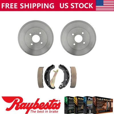Rear Kit Brake Drums & Brake Shoes For 2009-2010 Pontiac G5 - Raybestos - Image 1 of 4