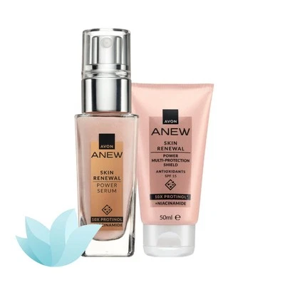 Avon Anew Protinol Power Duo Pack | Full Size Serum & Day Cream SPF15 - Image 1 of 4