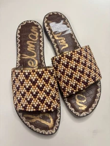 Sam Edelman Women’s Gunner Beaded Slide Sandals Size 7 - Picture 1 of 4