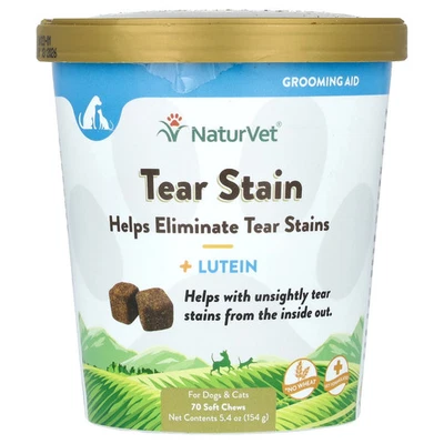 Tear Stain + Lutein, For Dogs & Cats, 70 Soft Chews, 5.4 oz (154 g) - Image 1 of 2