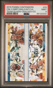 2019 Panini Contenders Team Quads Donovan Mitchell Conley Cracked Ice 1/25 PSA 9 - Picture 1 of 2