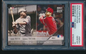 PSA 10 SHOHEI OHTANI/BABE RUTH 2018 Topps Update Moment of the Week RC GEM MINT - Picture 1 of 2