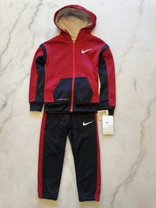 Nike Kids Boy's Therma Full-Zip Hoodie and Jogger Pants 2piece Set Sizes 4, 6, 7 - Picture 1 of 7