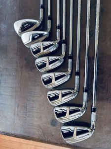 Taylormade M6 Iron Set 5-9+Pw+Aw+Sw REAX85 Stainless Steel 8pcs LH Golf Clubs - Picture 1 of 4