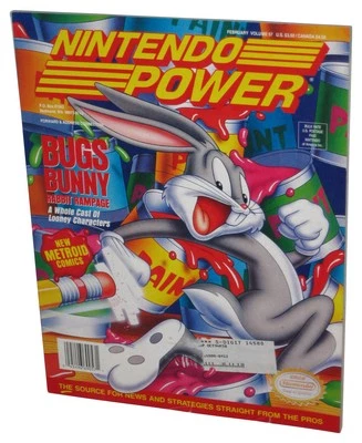 Nintendo Power Febrero 1994 Vol. Libro de revista 57 con póster y tarjetas - (Bugs Bun Foto 1 de 4