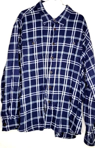 Camisa Wrangler Botón Abajo Franela Peso Pesado Hombre 3xl Azul Cuadros Manga Larga - Imagen 1 de 8
