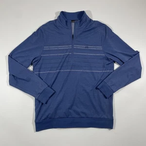 Travis Mathew Pullover Men's Medium Blue Golf Performance Quarter Zip 1/4 - Picture 1 of 8