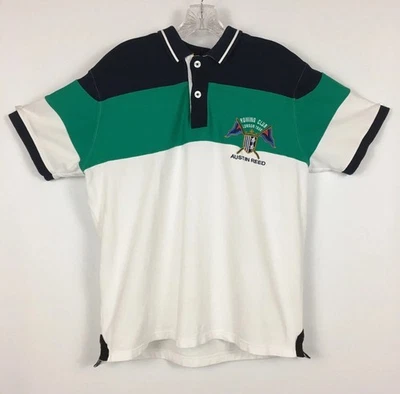 Camisa Polo Austin Reed Para Hombres 2XL Rowing Club Londres 1900 Cresta Banderas Cruzadas #9 Foto 1 de 4