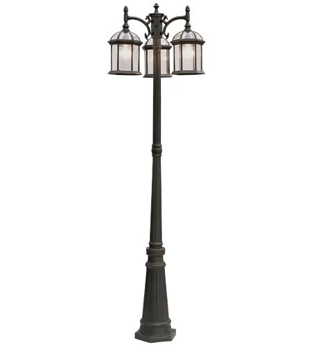Trans Globe Lighting 4189-BK Wentworth 3 luces 79 pulgadas negro luz de poste para exteriores Foto 1 de 1