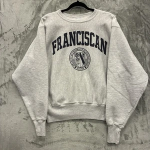 Vintage Franciscan University Sweatshirt Mens M Gray Champion Reverse Weave - Picture 1 of 6