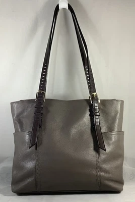 Tignanello Purse Handbag Genuine Leather Taupe Brown & Adjustable Straps - Image 1 of 4