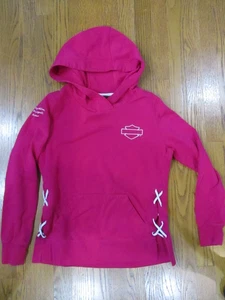 Sudadera con capucha rosa brillante para mujer Harley-Davidson talla pequeña - Imagen 1 de 4