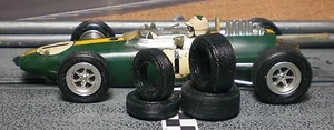 1/32 URETHANE SLOT CAR TIRES 2pr fit Vintage Revell Monogram Cox K&D Strombecker - Picture 1 of 3