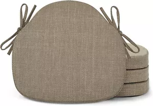Dining Chair Cushions Set of 4, High-Resilience Foam Windsor Seat Pads - Picture 1 of 7