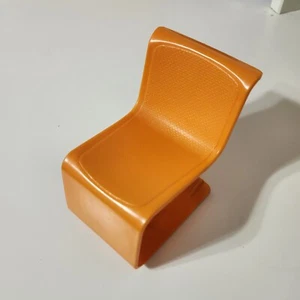 Silla vintage 1973 Mattel Barbie Townhouse Furniture MCM naranja Mod 7825-0050 - Imagen 1 de 3