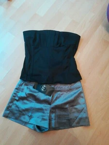 Sexy Damen 2 Teiler Corsage gr. 38 und kurze Glanz Hose von melrose gr. 36 - Bild 1 von 6